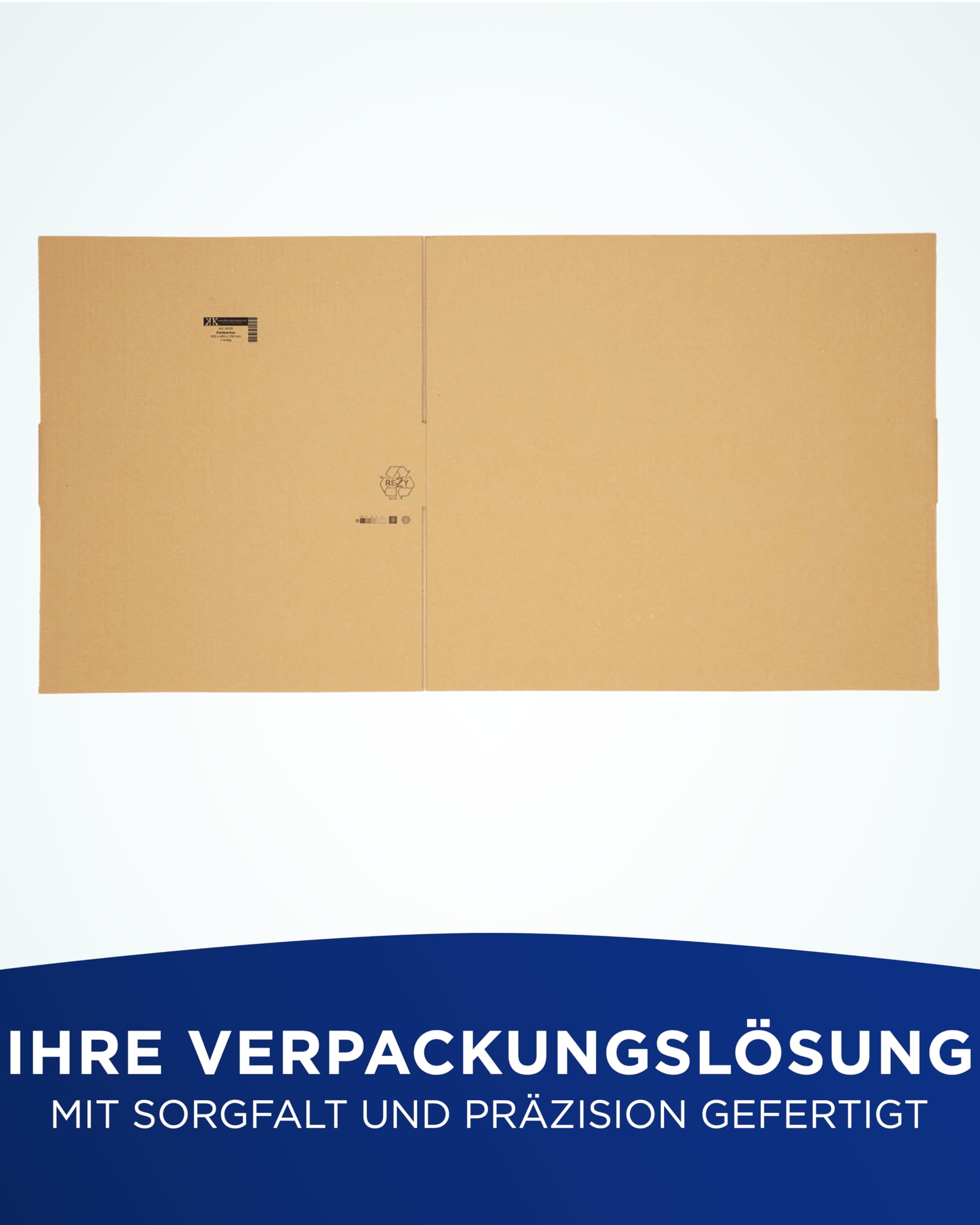 KK Verpackungen Versandkartons 600 x 450 x 100 mm Braun 1-wellig (Außenmaß 604 x 454 x 116 mm) | 25 Stück, Faltkartons Kartons geeignet für Versand als DHL Paket DPD Hermes GLS Paketklasse M (KK55)