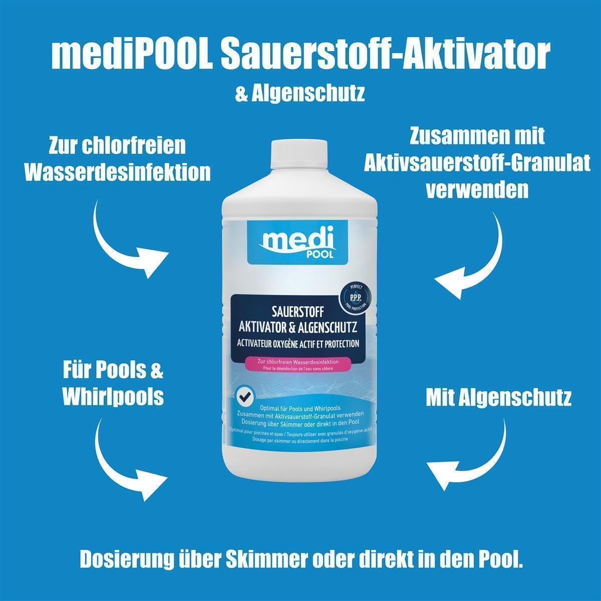 Medipool Set 2X Sauerstoff Granulat 1 kg + 1x Sauerstoff-Aktivator 1 L
