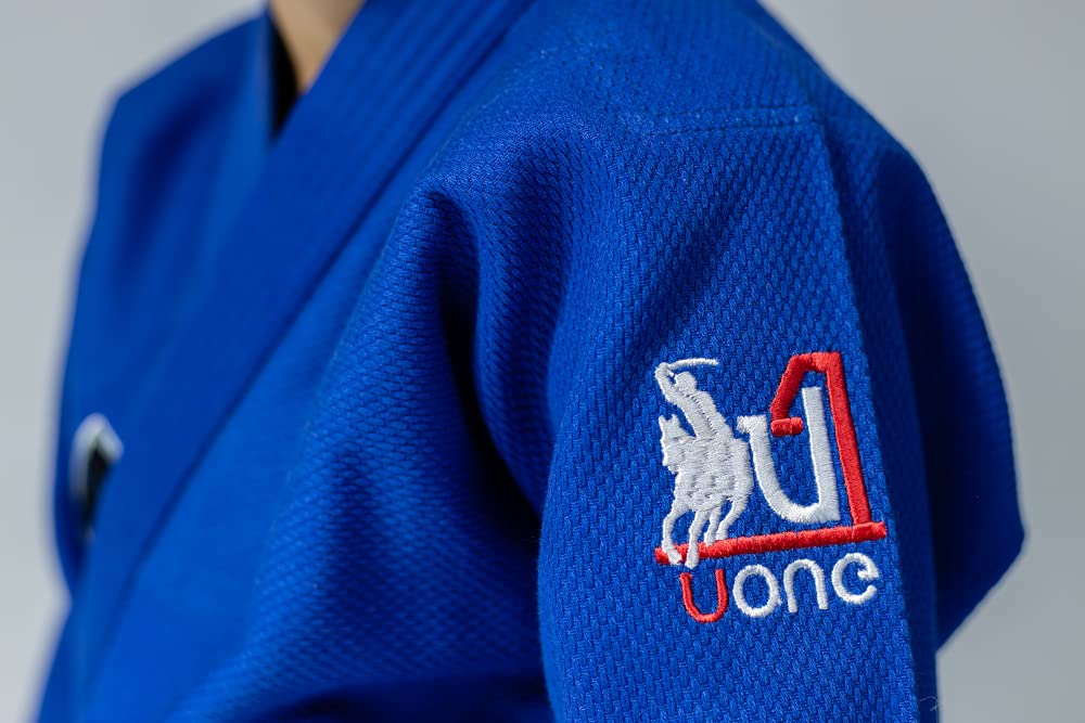 Uone Kimono de judo 350 g/m² pour garçon (bleu, 110)
