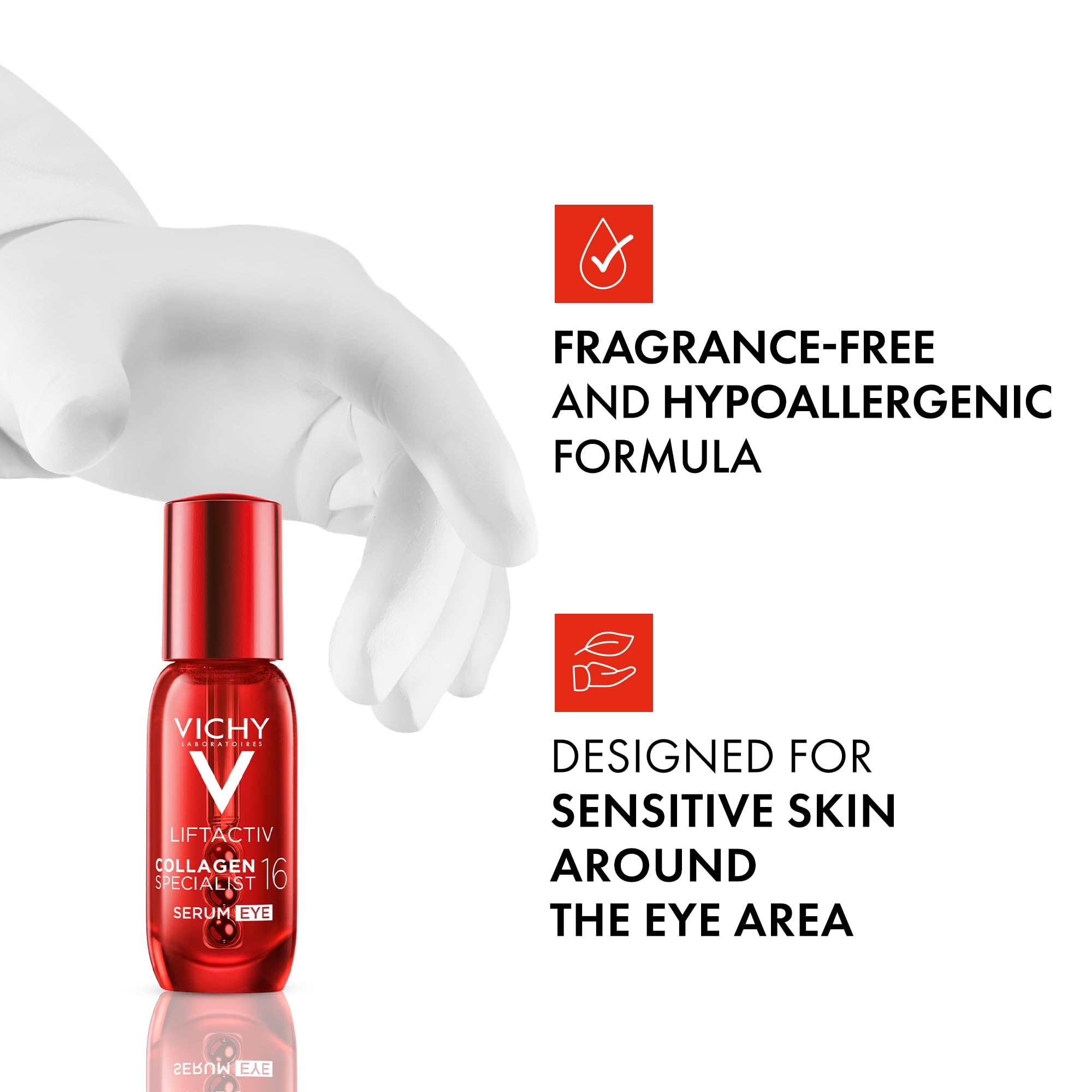 Vichy LiftActiv Collagen Specialist Eye Cream 15ml – Anti-Ageing Eye Care with Proxylane & Peptides, Reduces Look of Wrinkles, Dark Circles & Loss of Firmness Around Eyes