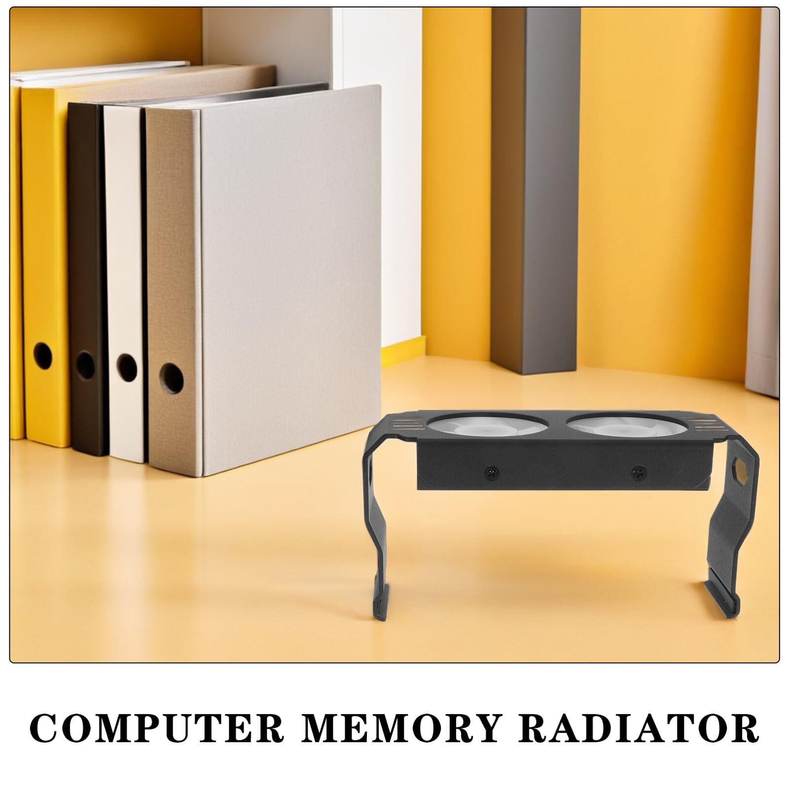 Enfriador de Ram para PC con Ventiladores Duales Argb, Disipador de Calor, Control de Temperatura Pwm de 3 Conectores, Diseño Metálico para Sesiones de Trabajo y Juegos Nocturnos