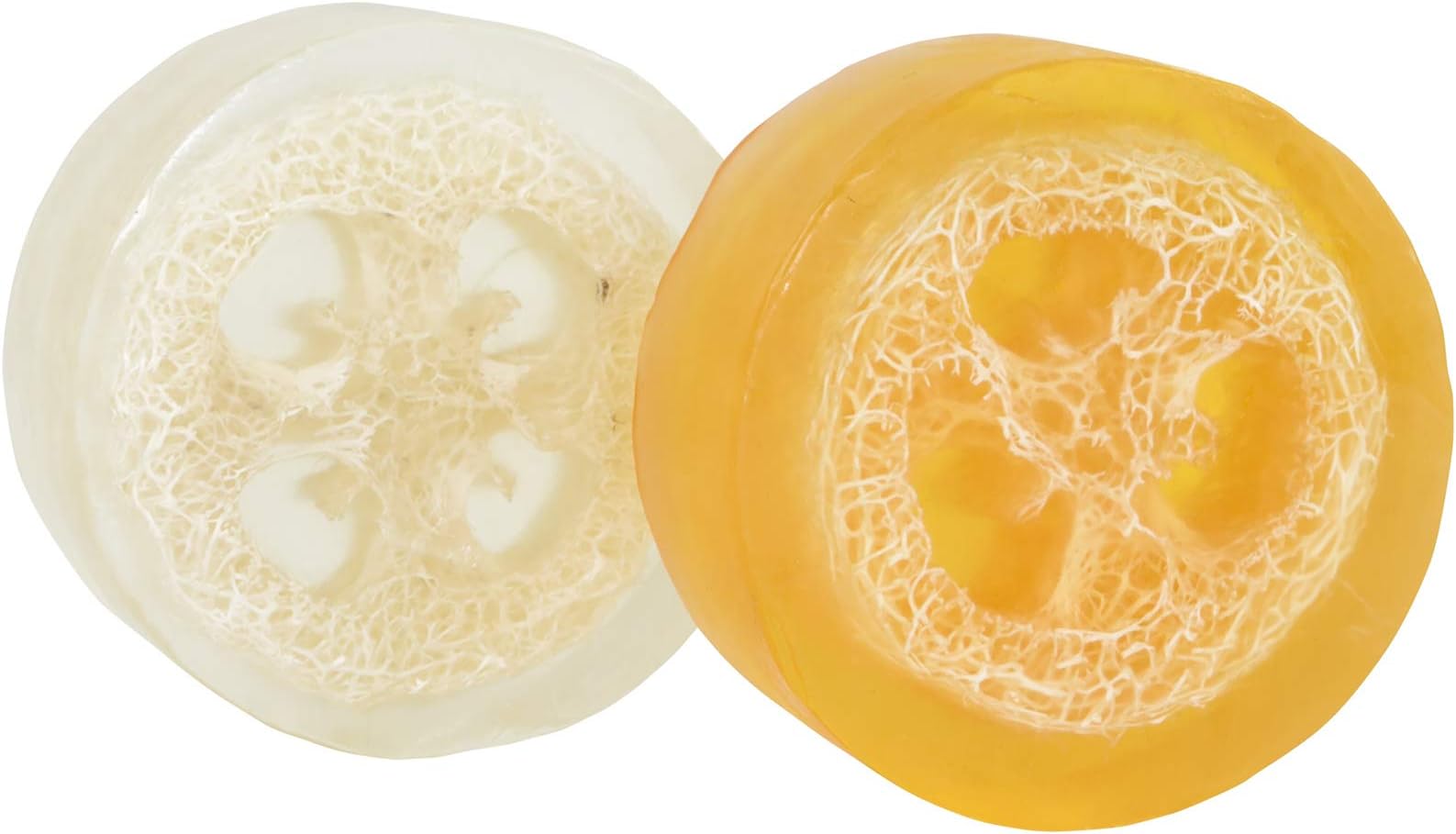 Spongeables Natural Loofah Soap Bars, 2 pack, Orange Creamiscle, 2 sets (4 total)