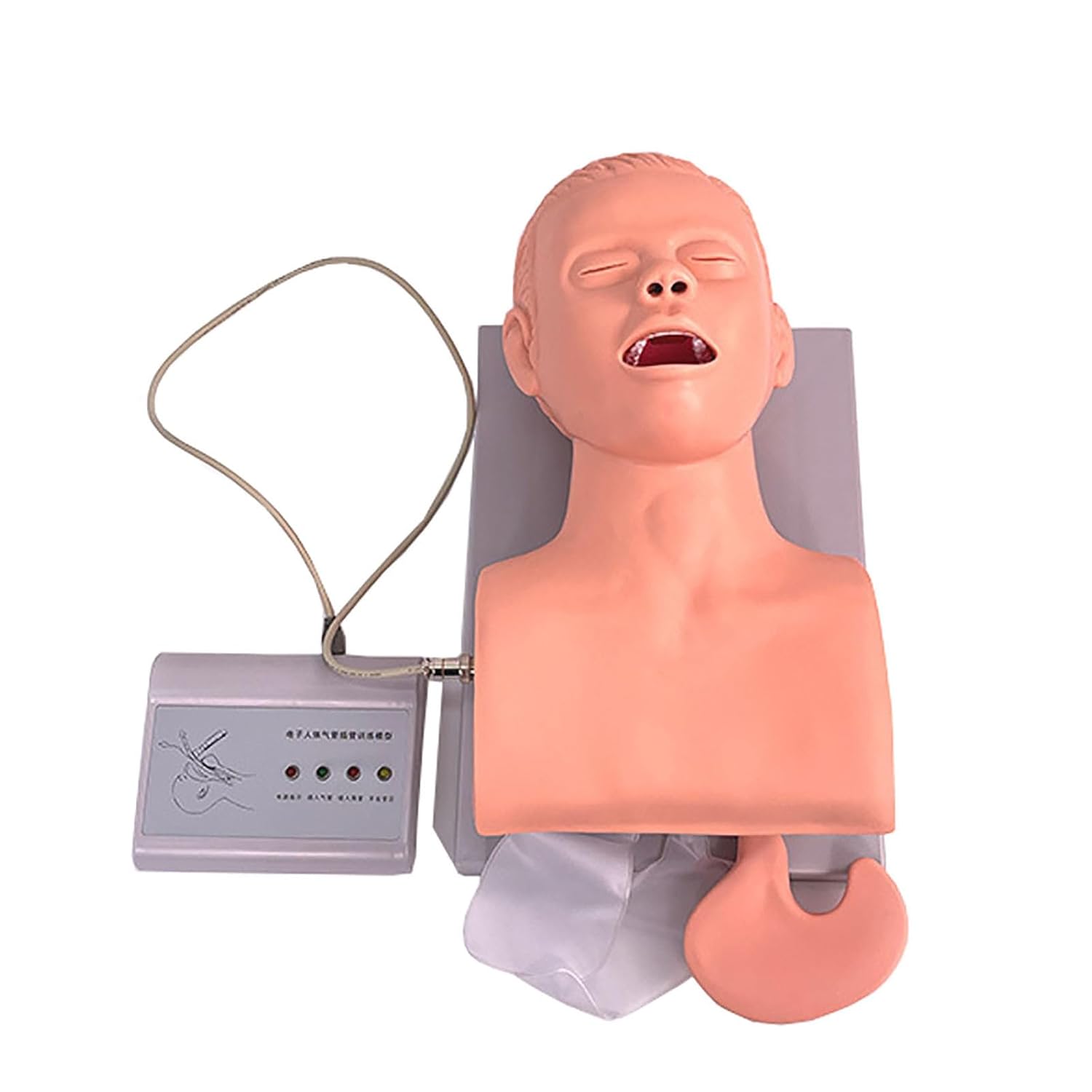 ノーブランド品 口腔鼻腔挿管気道管理トレーナー PVC 電子シリコン 大人の気管挿管頭部トレーニングシミュレーター