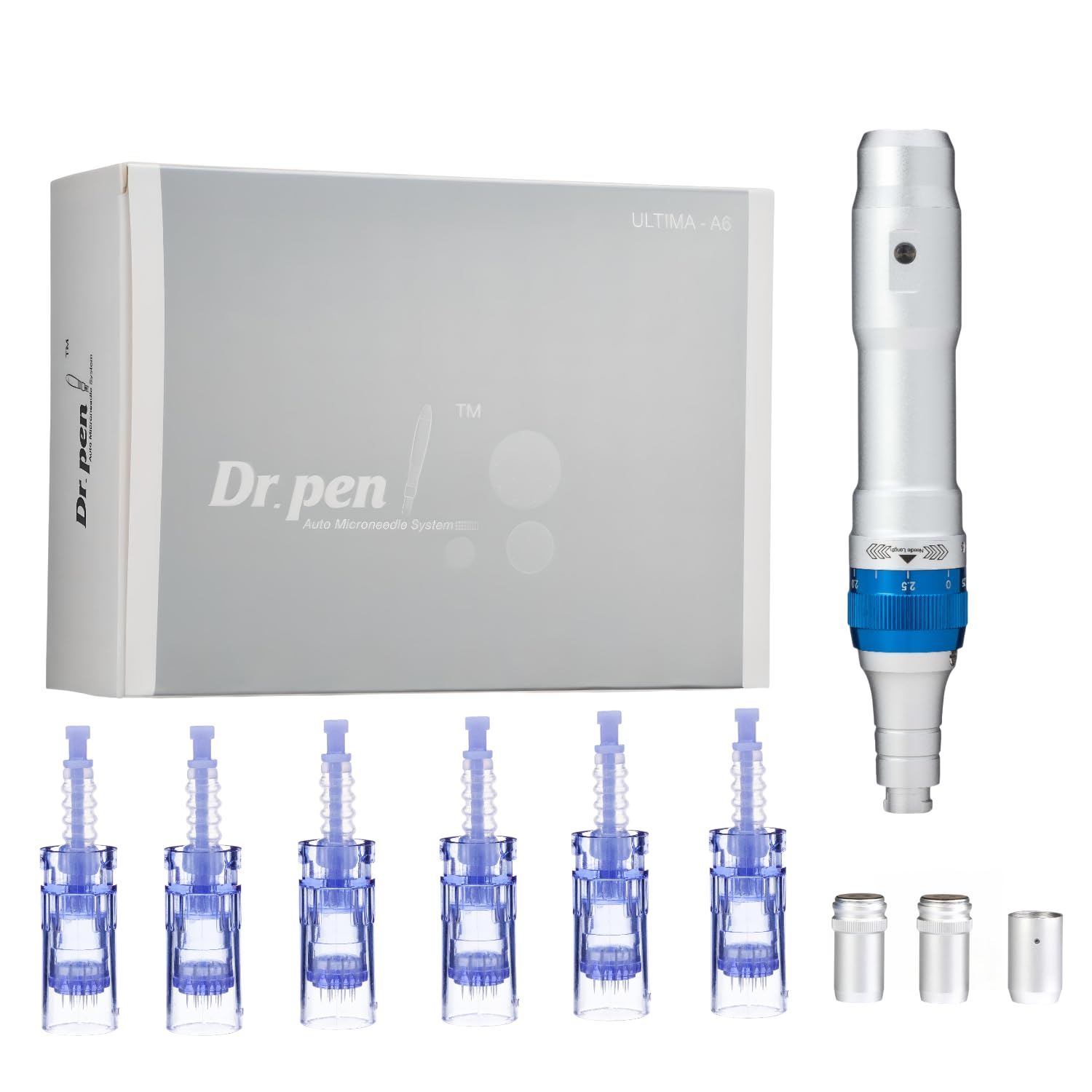 Dr. pen A6 ULTIMA microneedling bundle kit for Acne I Wrinkles | Stretchmarks | Anti aging | pen + 6 pin tips Begginer Bundle |