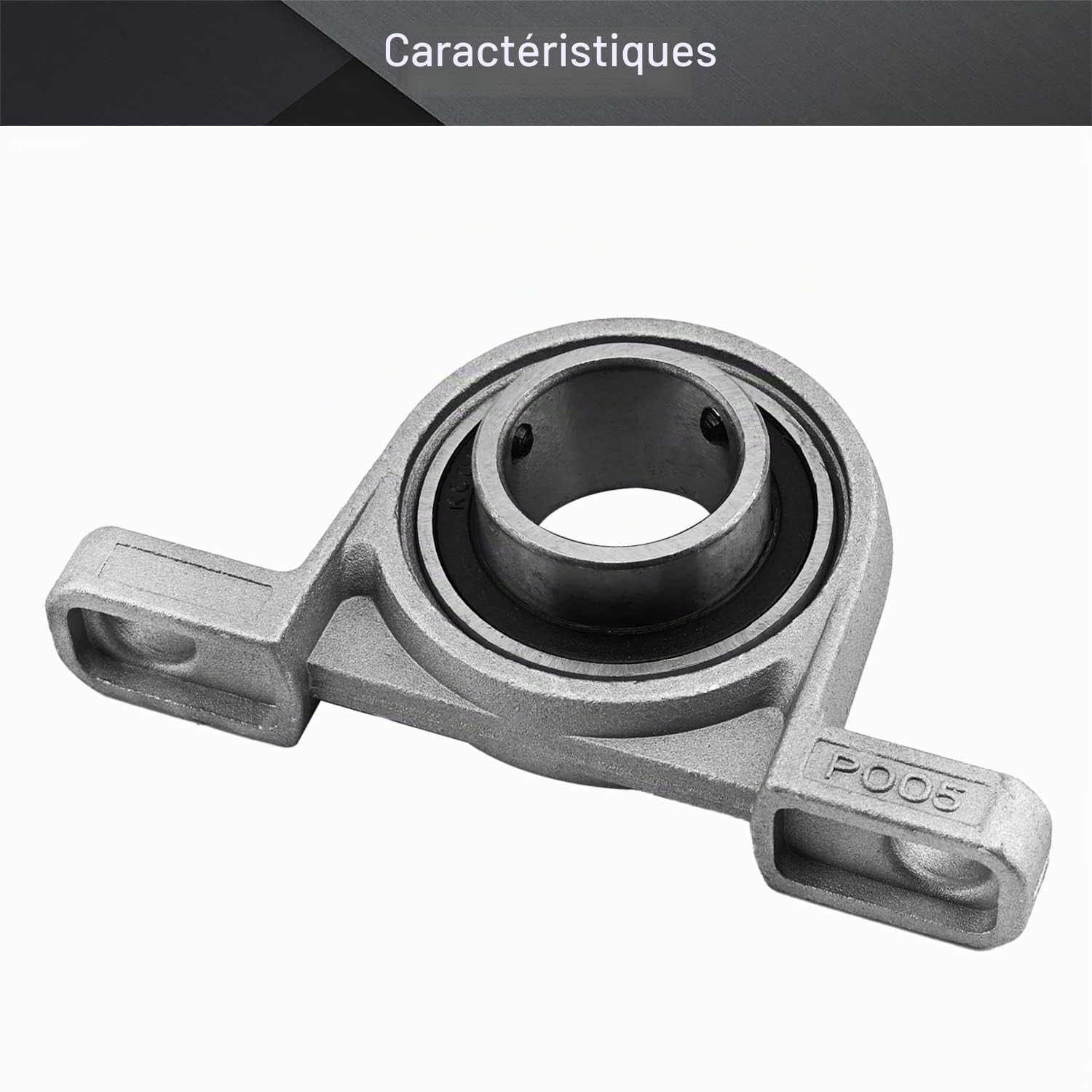 Othmro Lot de 2 Palier en Alliage de Zinc et Acier, ID 25mm, Largeur 65mm, Longueur 112mm, Palier à Bride KP005, Antirouille, Palier à Bloc Flottant pour Locomotives, Aérospatiale, Métallurgie