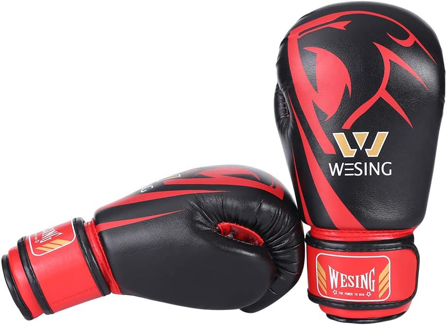 Wesing Kids Professional Boxing Gloves Men Women Boxing Gloves Kickboxing Sparring Workout Training Gloves for Adult Kid