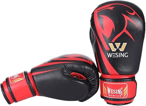 Miniatura 3 de Wesing - Guantes de boxeo profesionales para hombres y mujeres, guantes de boxeo para kickboxing, guantes de entrenamiento para adultos y niños