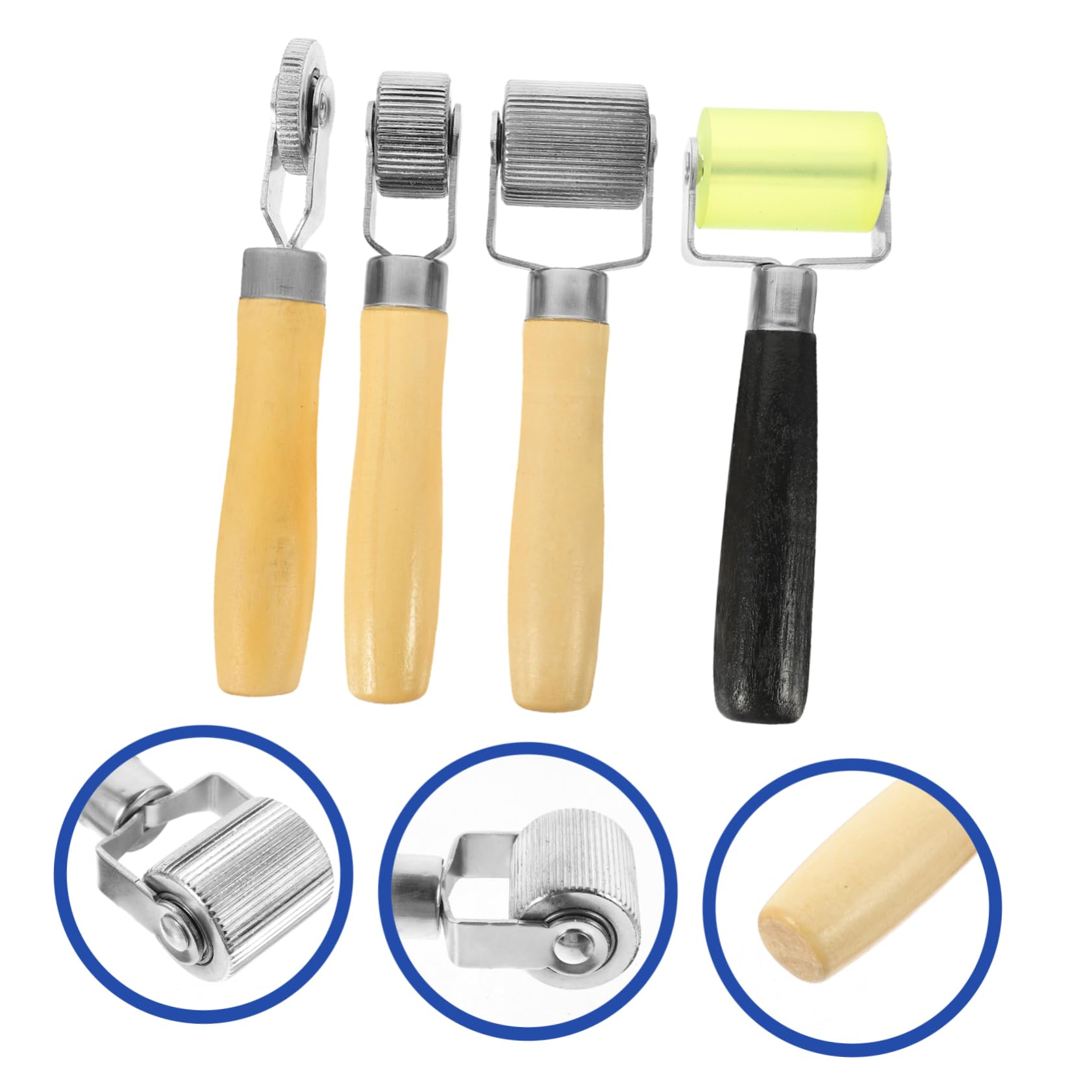 MAGICLULU 4 Piezas Rodillo Insonorizante para Automóviles Herramienta de Reparación de Neumáticos Mango Ergonómico y Rodadura Suave para Aplicación Profesional de Materiales Absorbentes