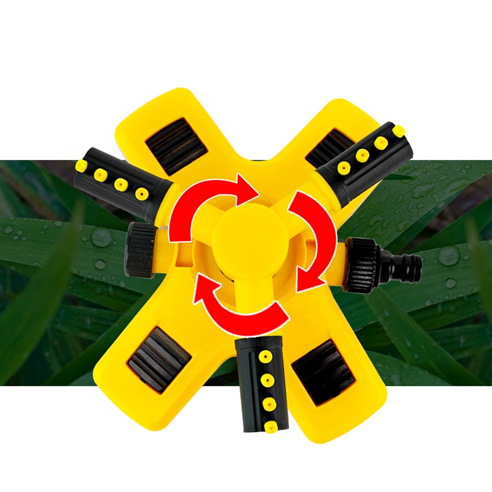 Rociador de jardín for césped, rociador de Agua automático de 360 ​​Grados, Cabezal de rociador de riego de Patio de césped ABS, Boquilla de rociador de Suministro de jardín Ajustable