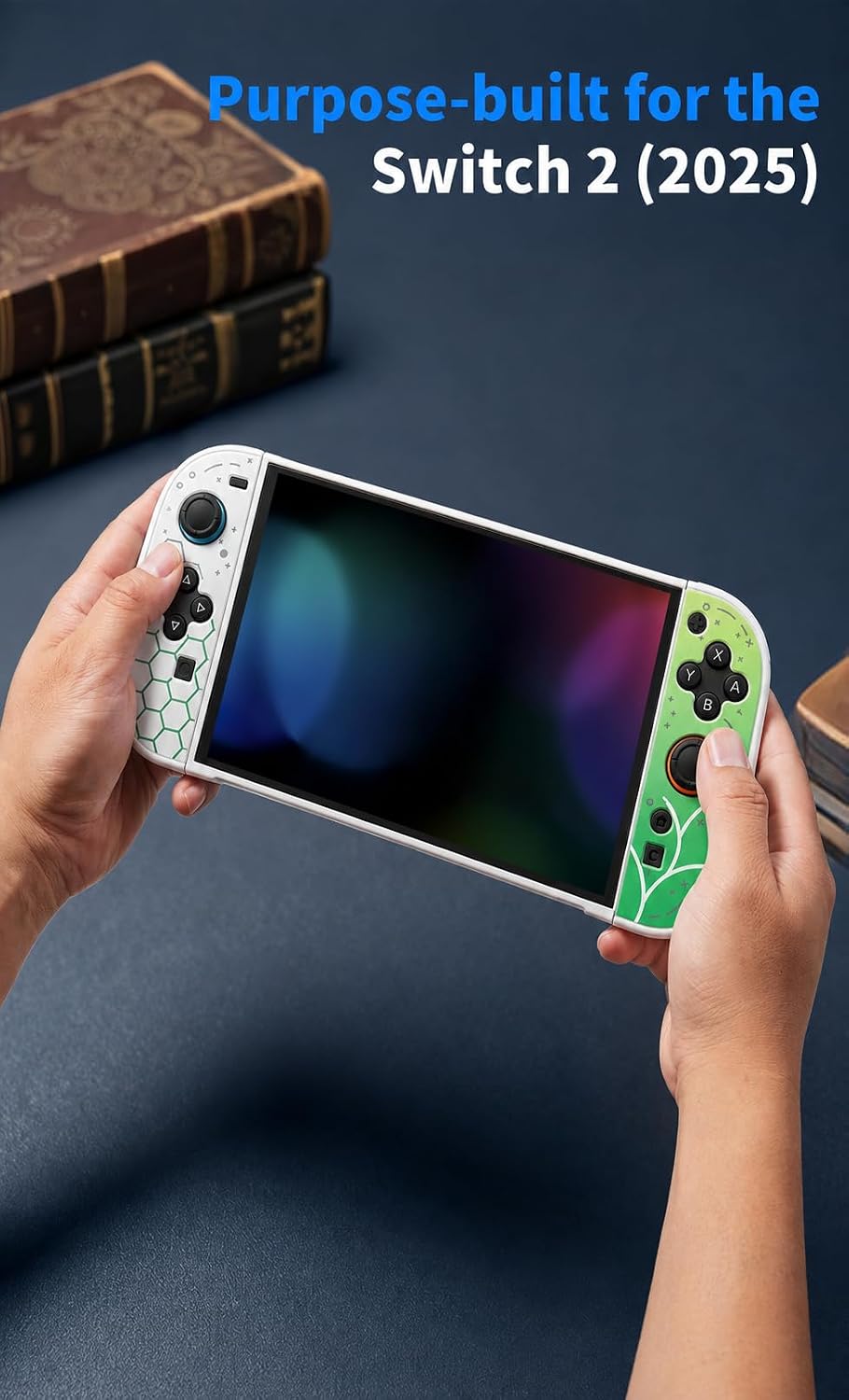 Slim Dock-Friendly Hard Shell Protective case for Switch 2 (2025), White, Compatible with Joy-con, Anti-Fingerprint, Precise Cutouts, Travel-Friendly