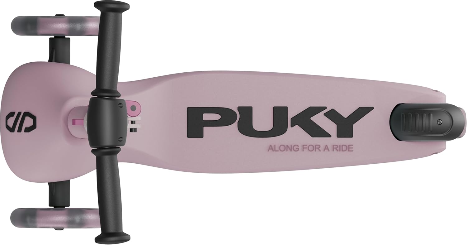 Puky Push, scooter for children from 2 years, height-adjustable handlebars, foldable and compact, extra wide tyres for more safety, luminous wheels, ideal for adventurers and outdoors