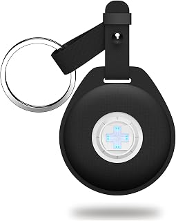 Swissdigital Design Finder Keychain, Bluetooth Tracker, Keys Finder and Item Locator for Keys, Bags and More, Bluetooth Locator for Personal Items Works with Apple Find My, Black (SD9508F)