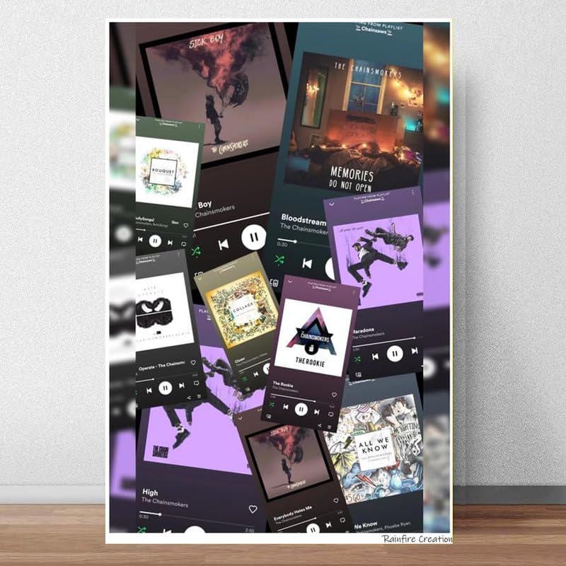 RAINFIRE CREATION Chainsmoker Poster - 300 GSM 12x18 Unframed Poster - UPD 1896