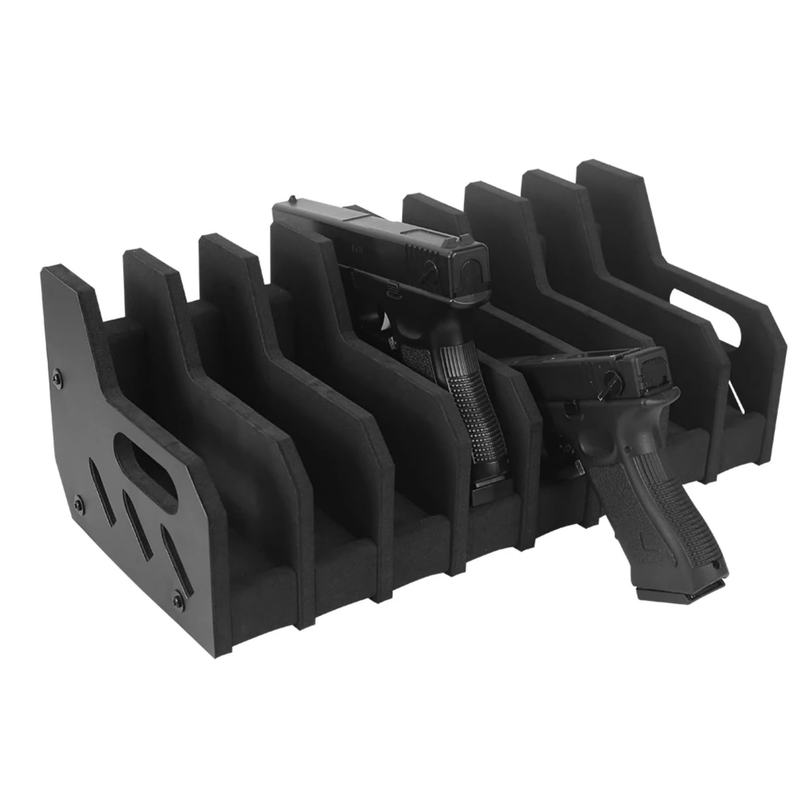 Supporto per pistola da 4/6/8 slot | Supporto porta pistola in schiuma per cassaforte e armadietto | Espositore per pistola antigraffio (8Slot)