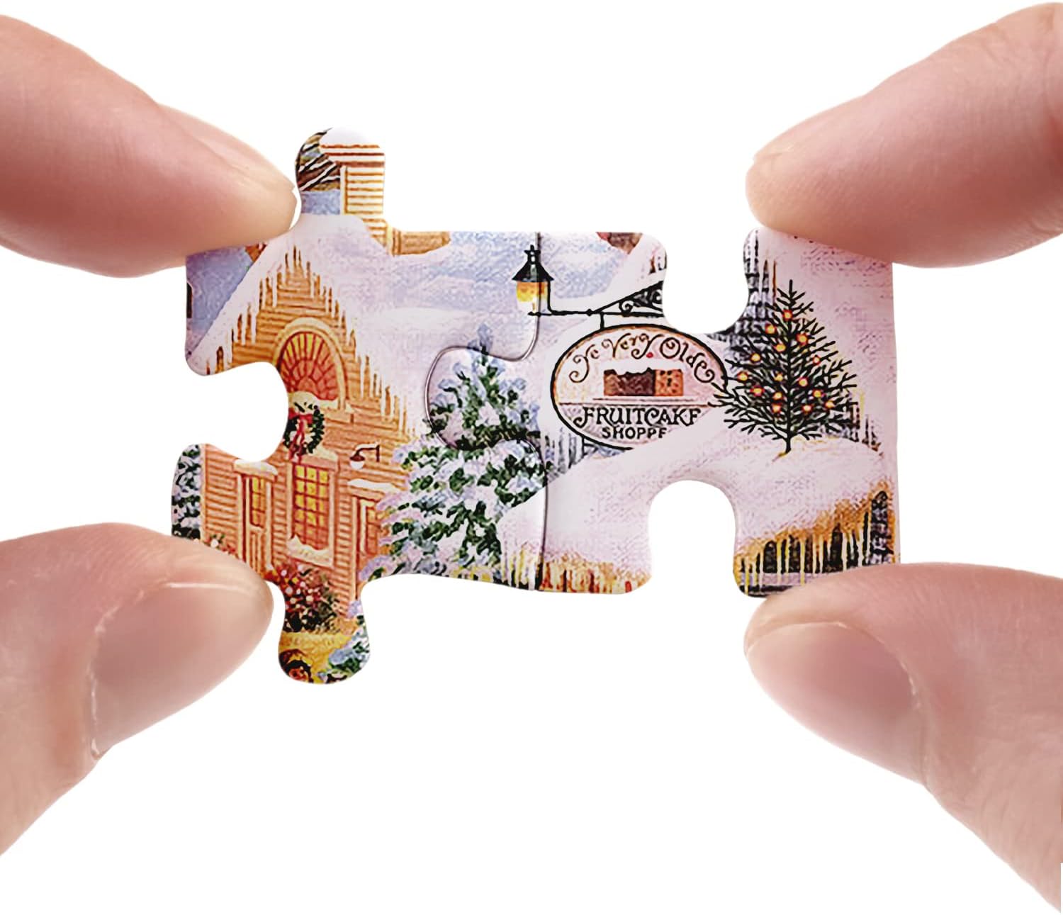 BBOLDIN Christmas Charles Wysocki 1000 Piece Puzzles for Adult, Santa Holiday Winter Puzzle Collage, Art Jigsaw Puzzles 1000 Pieces Painting
