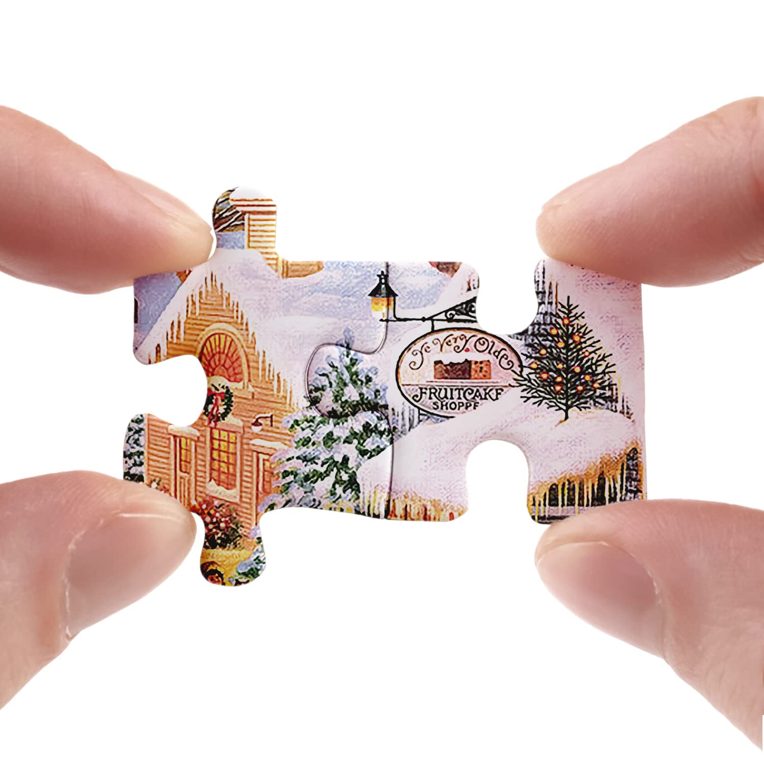 BBOLDIN Christmas Charles Wysocki 1000 Piece Puzzles for Adult, Santa Holiday Winter Puzzle Collage, Art Jigsaw Puzzles 1000 Pieces Painting