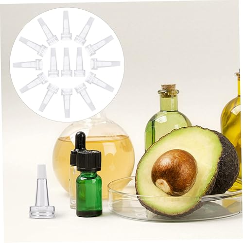 Miniatura 2 de BUGUUYO 100 unids Essence botella trompeta cabeza plástico vial botellas esencia ml gotero para líquidos esencia gotero líquido tapas transparentes