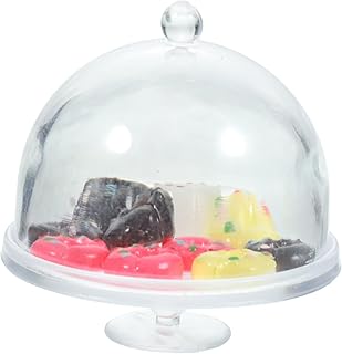 Hohopeti 1 Conjunto Miniatura De Comida E Modelo De Jogo Mini Decoração De Bolo De Casa Brinquedos Em Miniatura Brinquedos De Cozinha Fingir Brincar Casa De Boneca Mini Suporte De Bolo