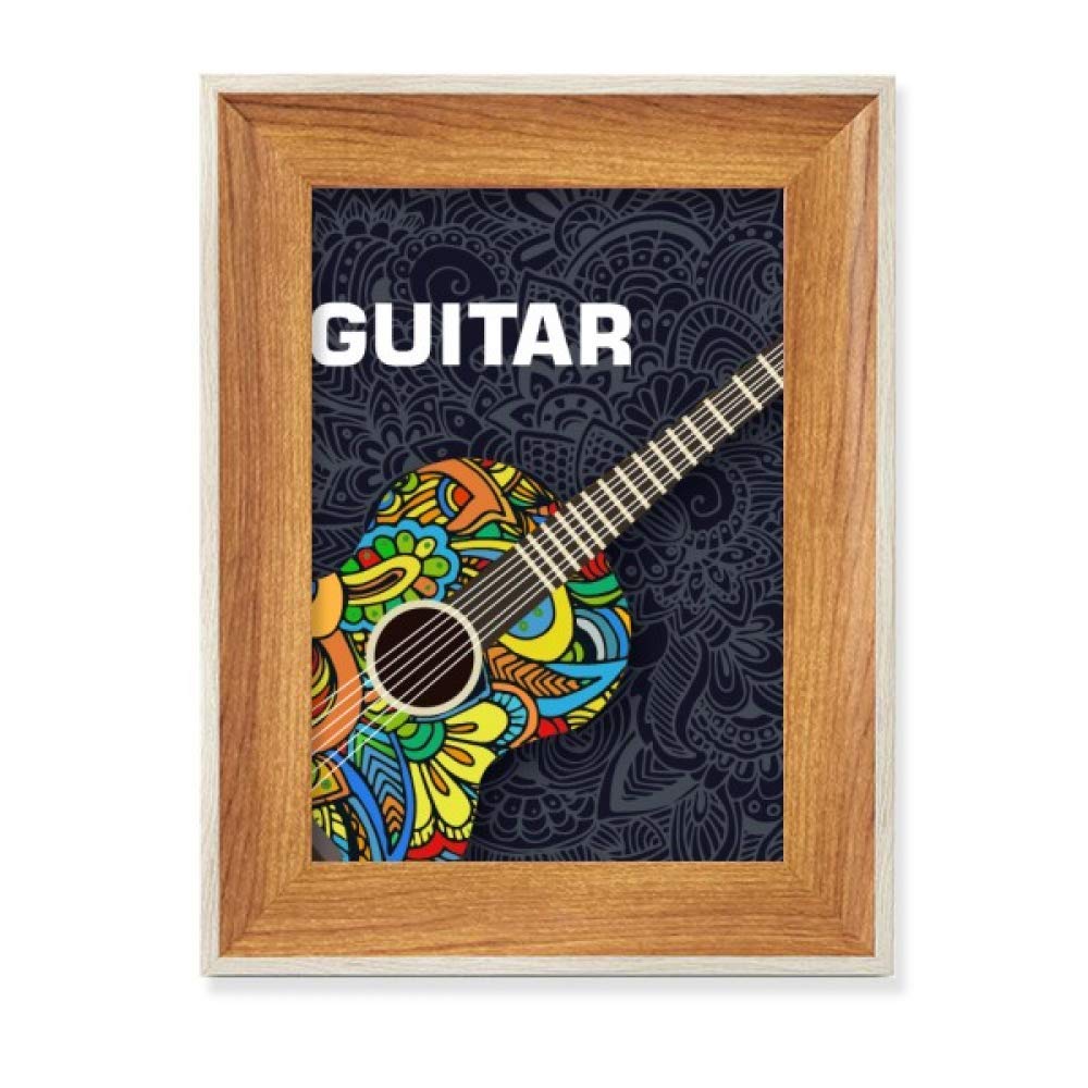 Cadre photo guitare bois bureau affichage tableau peinture