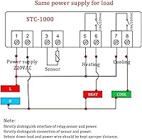 Vista 4 de XINGYHENG STC-1000 DC 110V-220V 10A Microcomputadora Pantalla digital Controlador de temperatura Interruptor de control de termostato 2 Salida