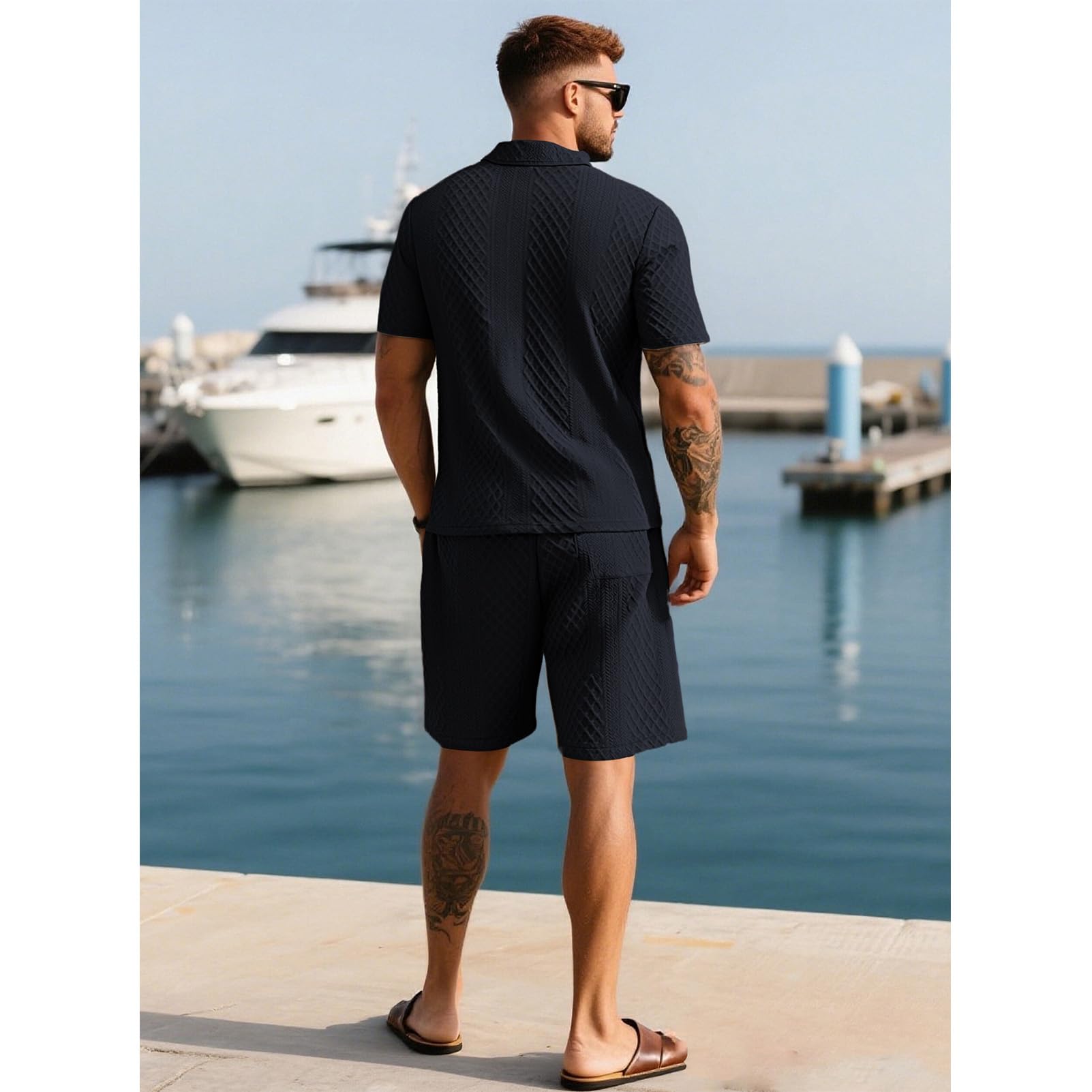 amropi Uomo Tute da Jacquard Pullover Felpa con Cappuccio e Jogging Pantaloni Sportiva Set