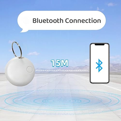 Miniatura 4 de Buscador de artículos, llavero Bluetooth para llaves, mochila, equipaje, mascota, funciona con aplicación iOS y Android (1 unidad)
