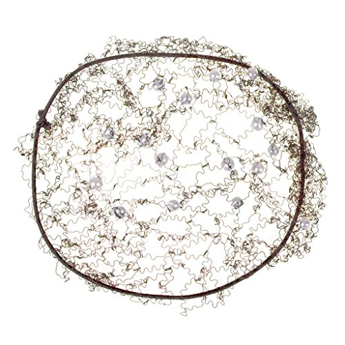 Filet à cheveux invisible marron maintien chignon avec perles