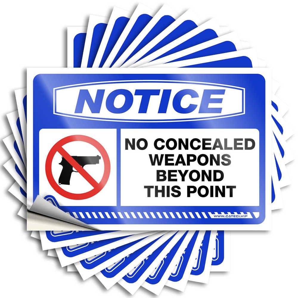 Fzfn Colour Decals Vintage, Diatomaceous Case Notice No Concealed Weapons Beyond This Point | Bathroom Gifts(12X18cm)