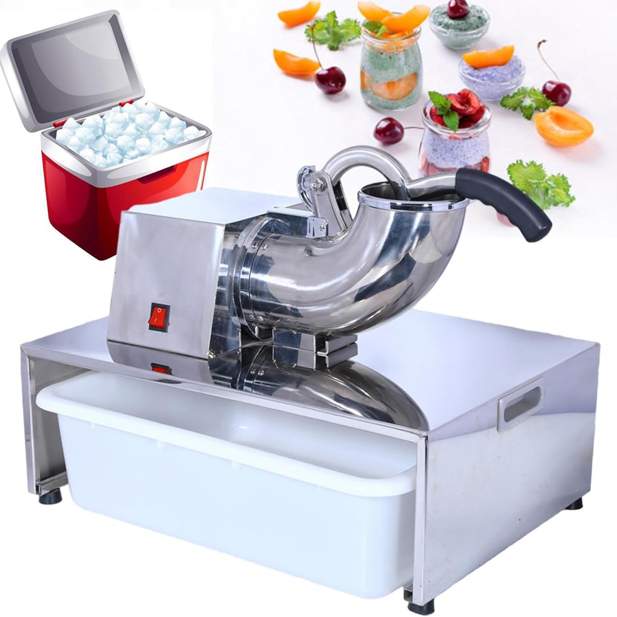 Broyeur à glace électrique pour cônes de neige slushies smoothies maison et magasin