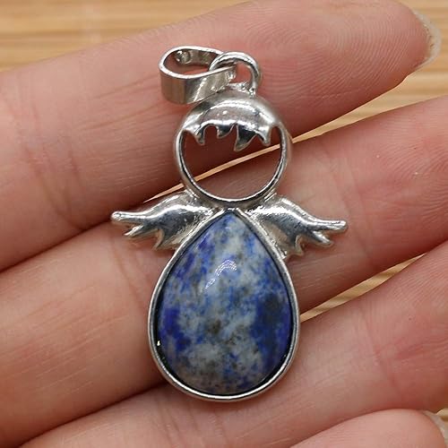 Miniatura 5 de Zotoone 7 dijes de cristal de piedra natural, ángulo de 7 chakras, colgantes de piedras preciosas curativas para manualidades, collares, pulseras,