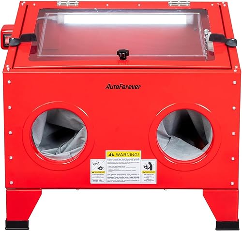 Miniatura 8 de AutoForever Máquina de chorro de arena de olla de 10 galones, kit de chorro de arena de alta presión de 125 PSI con 4 boquillas de cerámica,