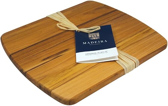 Madeira by Architec Utility Cutting Board, Teak Edge-Grain, 13.5x11.5-Inch