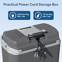 Aikku 24 Literes Hűtődoboz Autóba 12V/230V - Hűtő-Melegítő Mini Hűtőszekrény Eco és Max Üzemmóddal Otthonra, Kempingezéshez, Fesztiválokra,  2