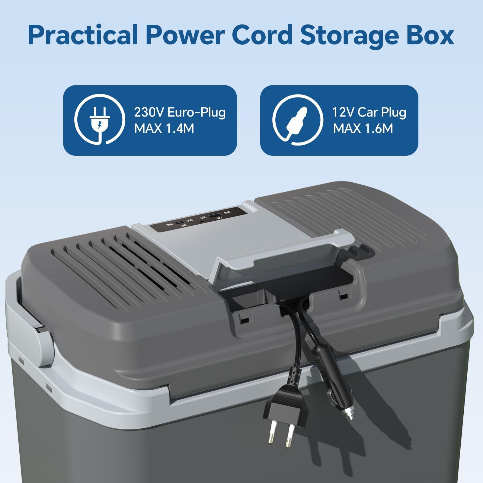 TOOHUB 24 L Kühlbox für Auto 12V 230V Elektrische Auto Kühlbox mit ECO & MAX Modus Kühl- und Warmhaltefunktion für Camping Festivals und Reisen Sehr Leise