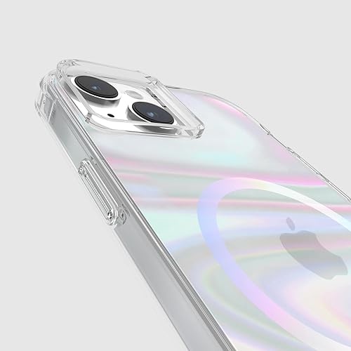 Miniatura 5 de Case-Mate Funda para iPhone 15 Plus  Burbuja de jabón protección contra caídas de 12 pies compatible con MagSafe Efecto de remolino iridiscente para