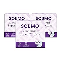 Amazon Brand – Solimo Sanitary Pads, Super Cottony XL, 120 Napkins (40 x 3 packs) | 12 Hour Wetness Lock | 8 Hours Odour Control
