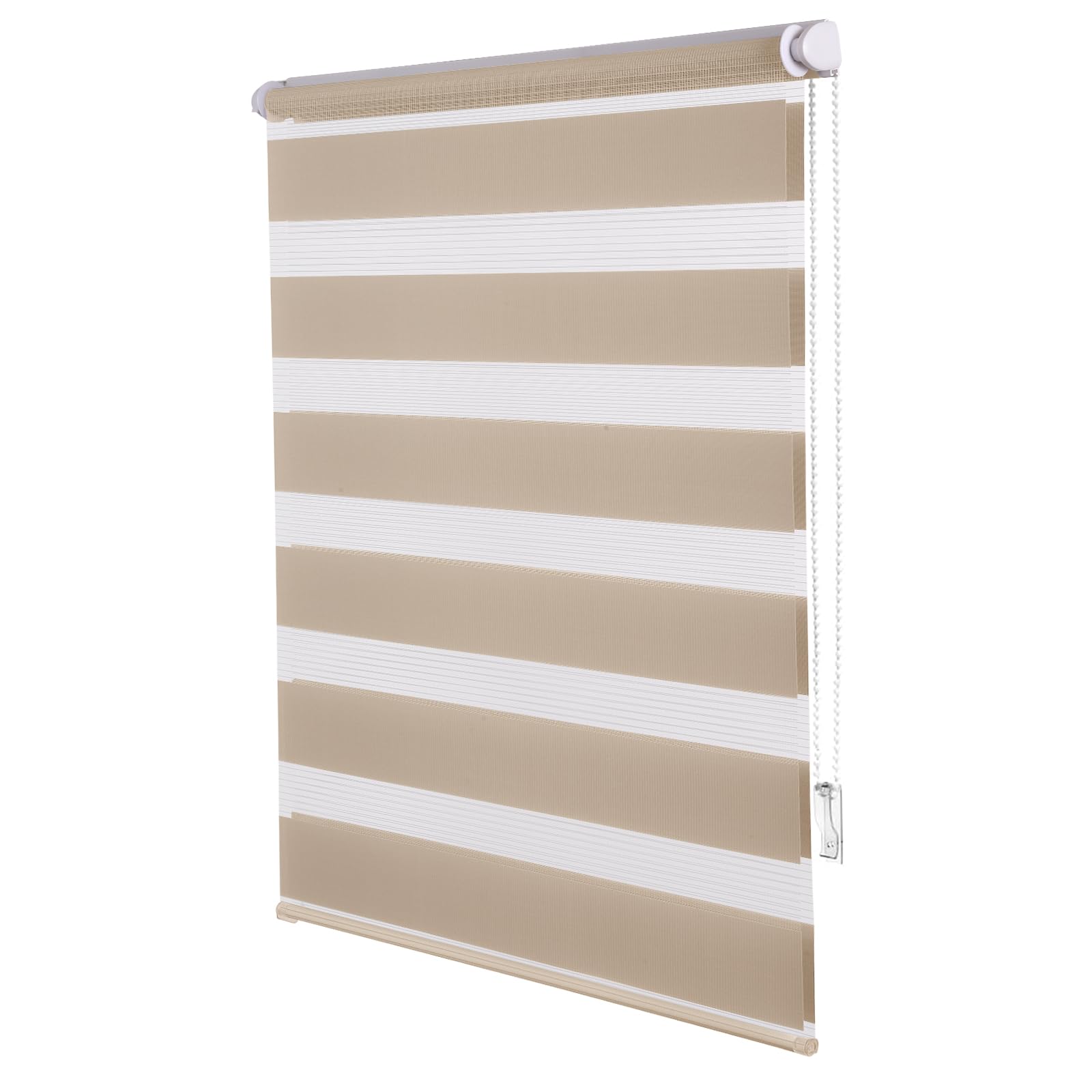 No Drill Day and Night Zebra Roller Blinds for Windows 3-in-1 Installation