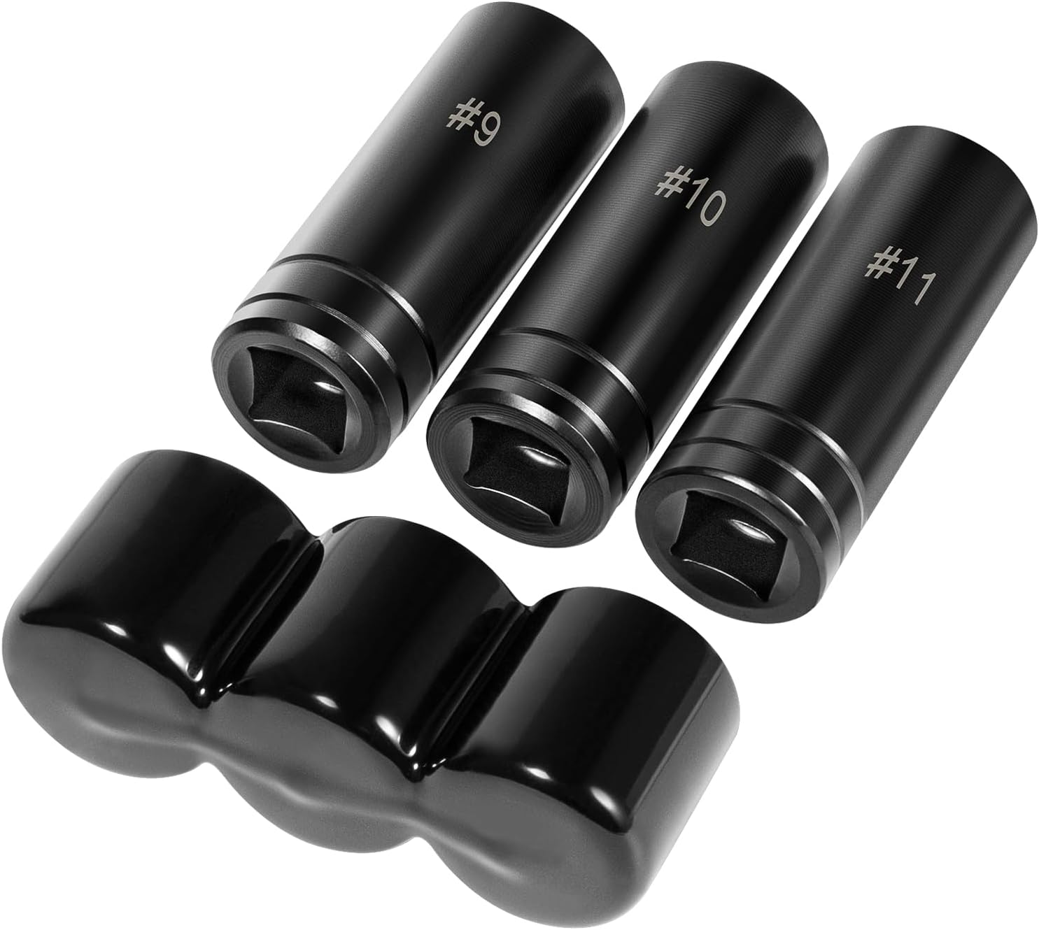 70940 Large Tap Socket Set, 3 PC. Tap Socket Adapter Compatible with M.C.T.I. Standard Taps 5/8", 11/16", 3/4", Number and Fractional 70940, 70860, 70880, 70900, 70970