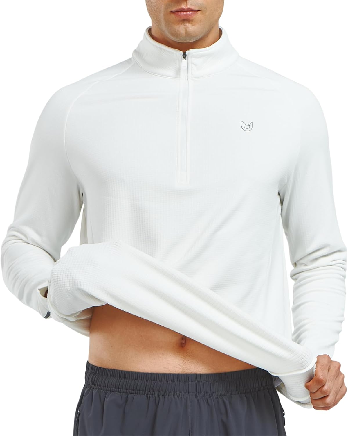 NORTHYARD Men's Quarter Zip Pullover Fleece Lined Long Sleeve Running Shirts Golf Sweatshirts Outdoor Thermal Layer Hiking