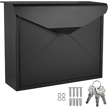 RAL9017 Designer Letterbox Wall-Mounted Letterbox Matt Black