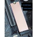 Easycargo Laptop M.2 Heatsink Kit, Copper m.2 Heat Sink + Thermal pad 1mm 0.5mm for Cooling Laptop M.2 2280 SSD (1-Pack) gallery image