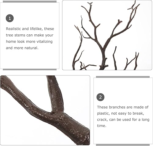 Miniatura 3 de BESPORTBLE Ramas de árbol secas de cuernos artificiales arte de plástico, rama de árbol seco para fiesta de Halloween, boda, fiesta, decoración del