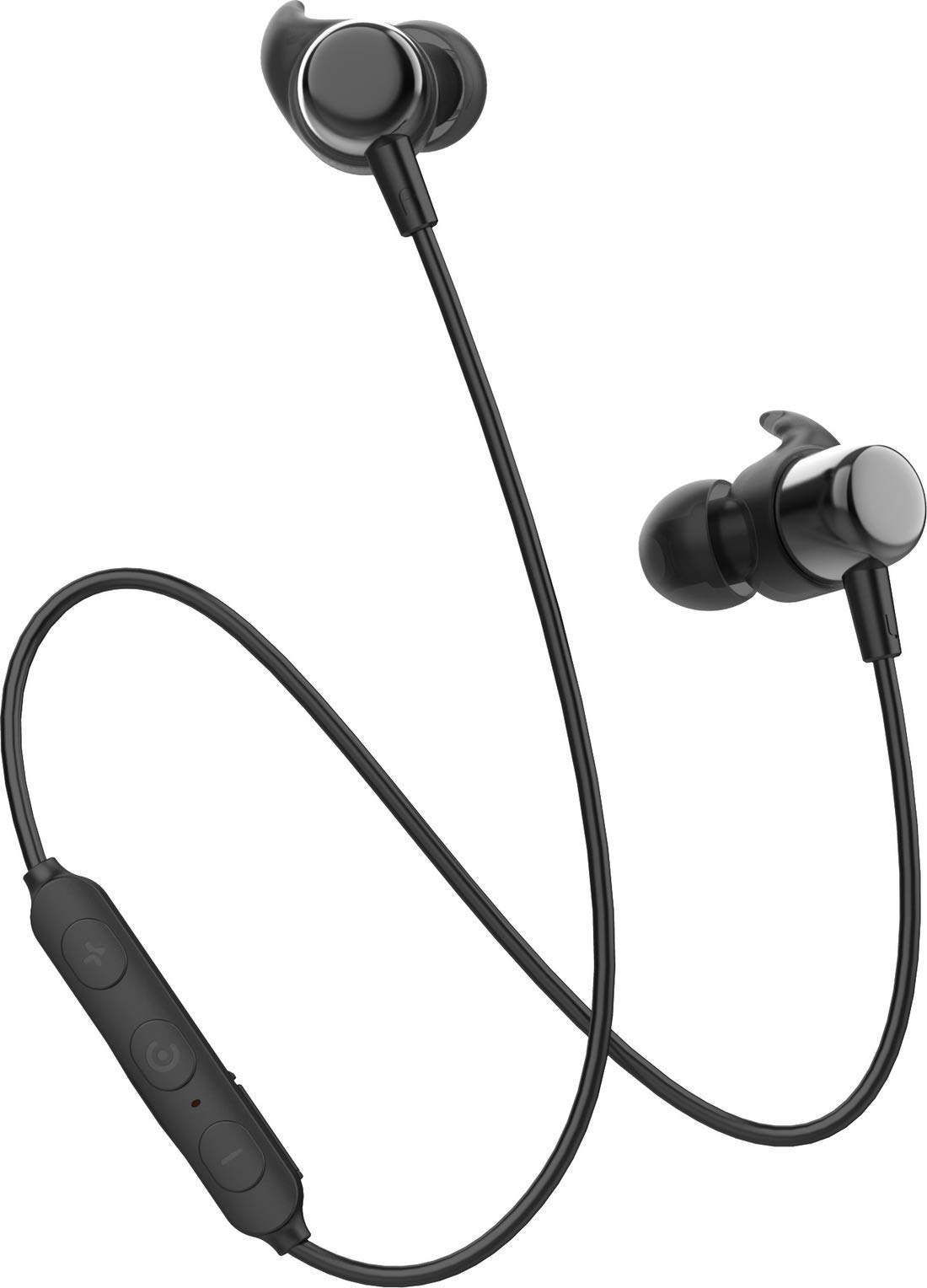 IQ TOUCH BLUETOOTH EARPHONE E90 - 110 mAH Battery - 240 Hours Standby Time - Water Resistant - 1 Year Warranty, Large, Black