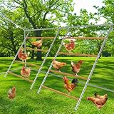 2 Stück Hühnerstall Hühnerstall 139,7 cm L × 104,4 cm B Holz Huhn Roosting Bar Leiter...