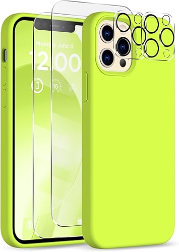 Miniatura 20 de Funda para iPhone 12 Pro Max, 2 protectores de cámara + 2 protectores de pantalla, funda protectora de silicona de cuerpo completo a prueba de