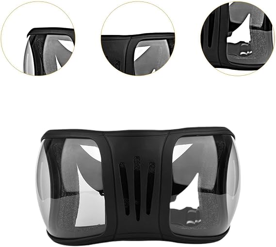 Equestrian Goggles With Vivid Colors Comfort And Designed For Outdoor Racing Adventures Sand Protective Horse Riding Glasses UV Protections, clear and black, 15x27cm