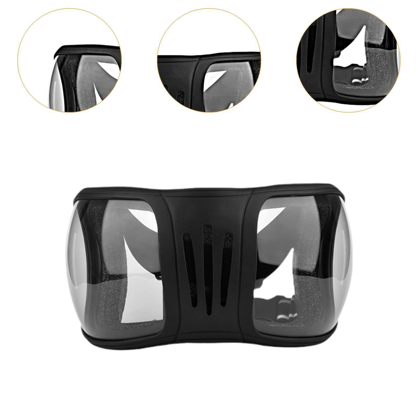 Lunettes de Chevaux Anti-poussière UV400 15x27 cm Clair et Noir