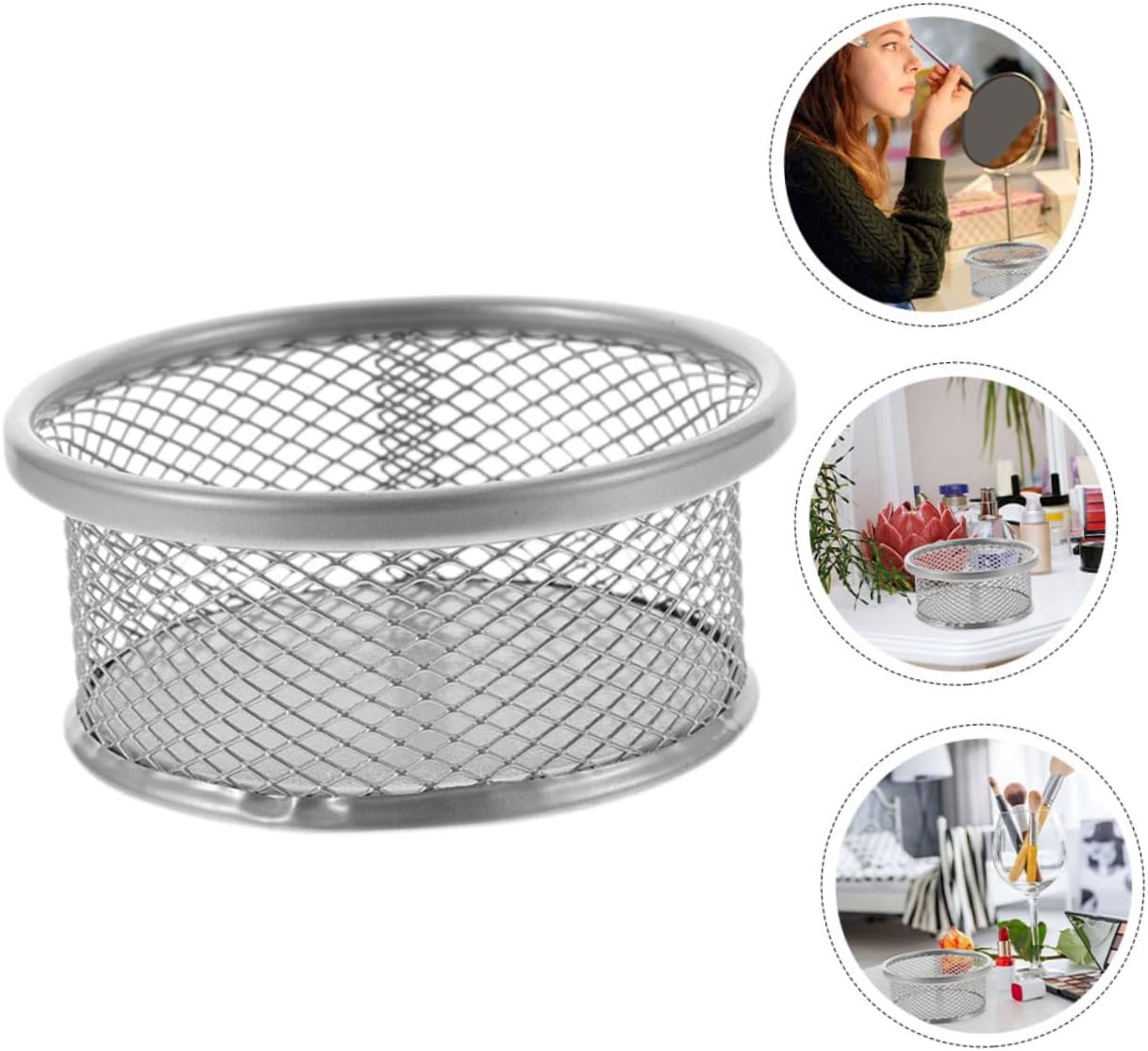 TIDTALEO Paper Clip Barrel Mesh Desk Organizer for Office Supplies and Stationery Storage Household Storage Holder Magnetic Clip Dispenser Clamps Metal Iron Net Stationery Rack