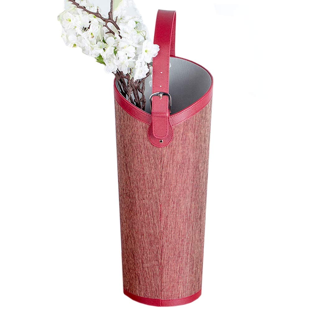 Porte-parapluie antirouille LUNEZY, panier de fleurs luxe en cuir PU