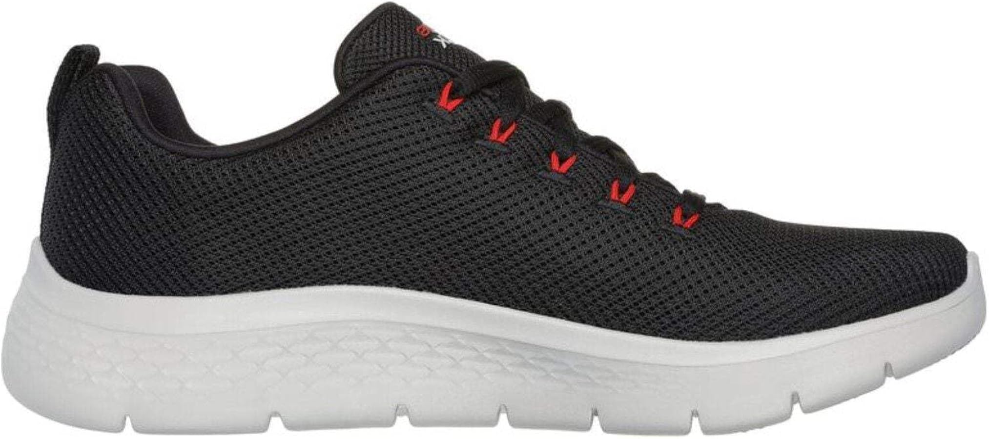 Skechers Men's Go Walk Flex Sneaker, Black and Red Textile, 6.5 UK